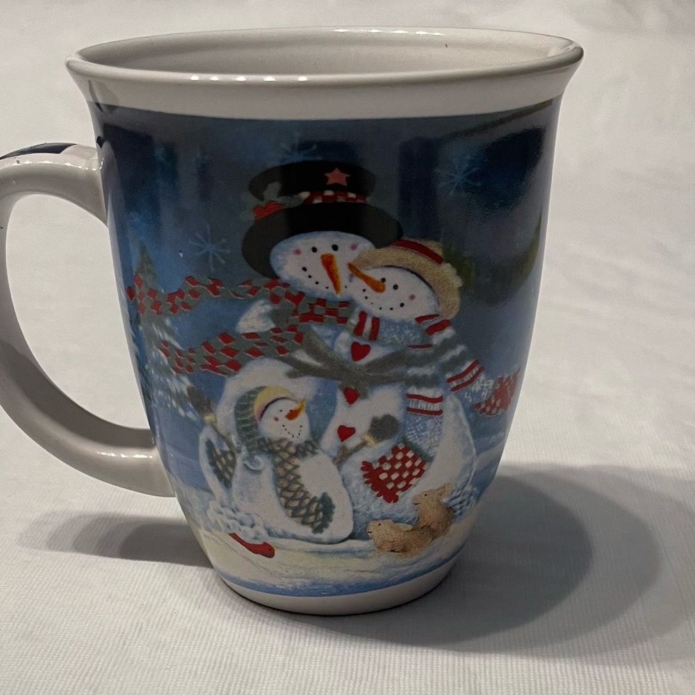 Vintage Tender Heart Treasures Christmas mug with snowman